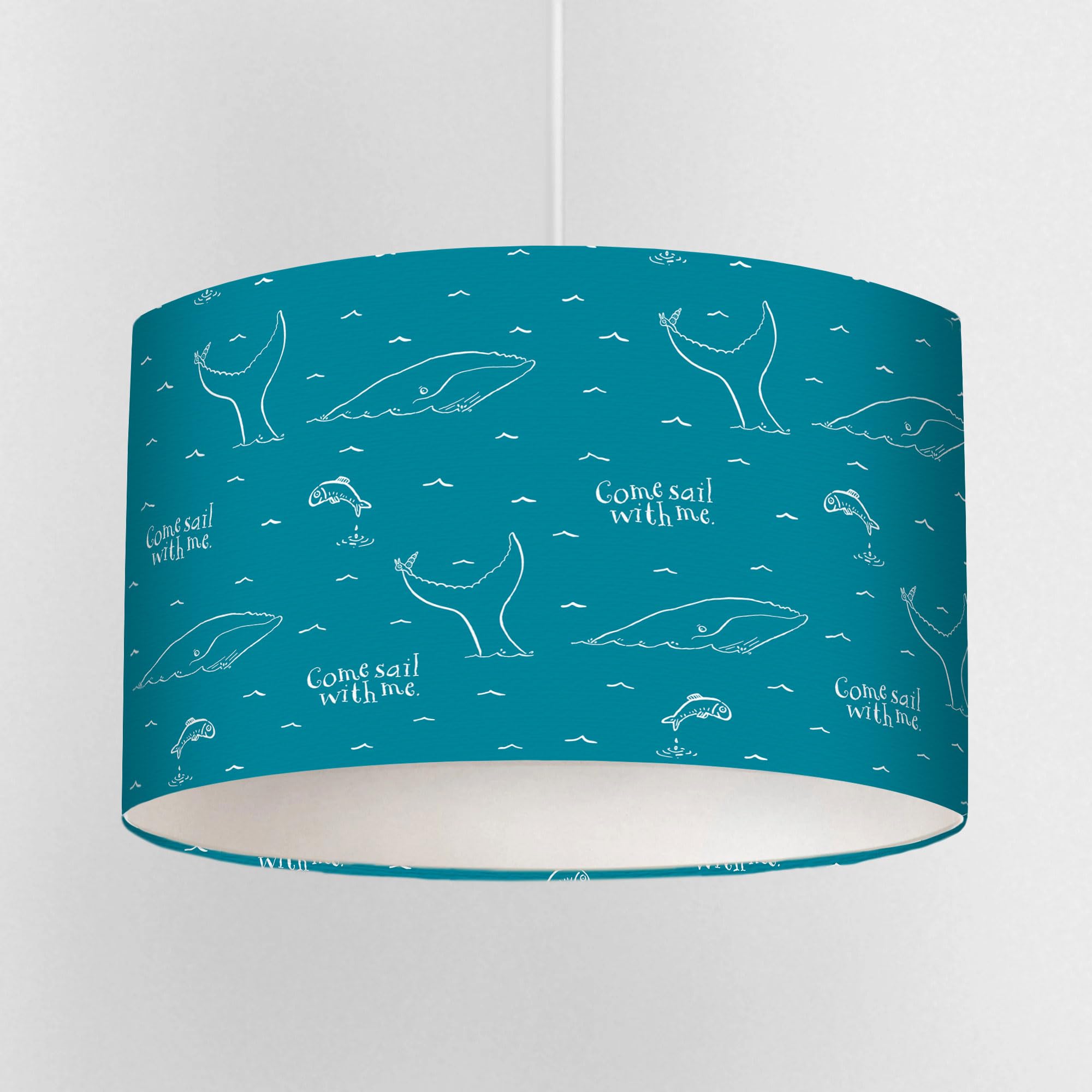 The Snail and The Whale Lampshade – Officially Licensed Children’s Ceiling or Table Lamp Shade – Handmade in The UK – Sea Underwater Themed Room Light
