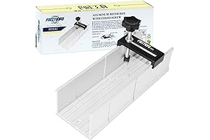 FIRSTINFO H5441 Metal Aluminum Miter Box 9.8 Inch Mitre Box for Manual...