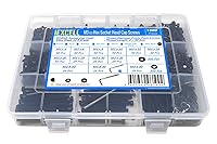 Vista 30 de iexcell Juego de 50 tornillos M4 x 20/25/30/35/40 de acero de aleación de grado 12.9, acabado de óxido negro