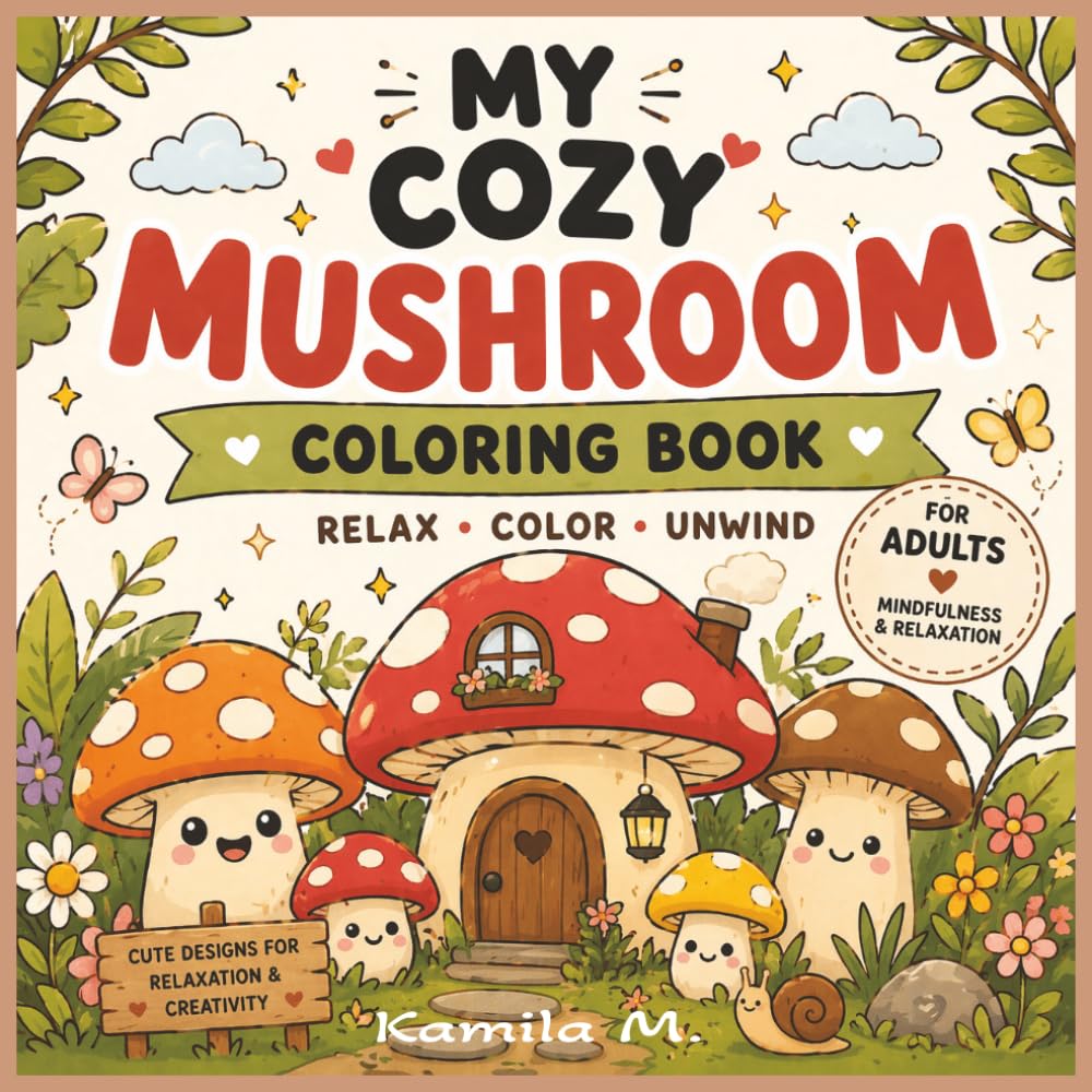 My Cozy Mushroom Coloring Book: Adorable Forest Pages for Relaxation and Creative Fun