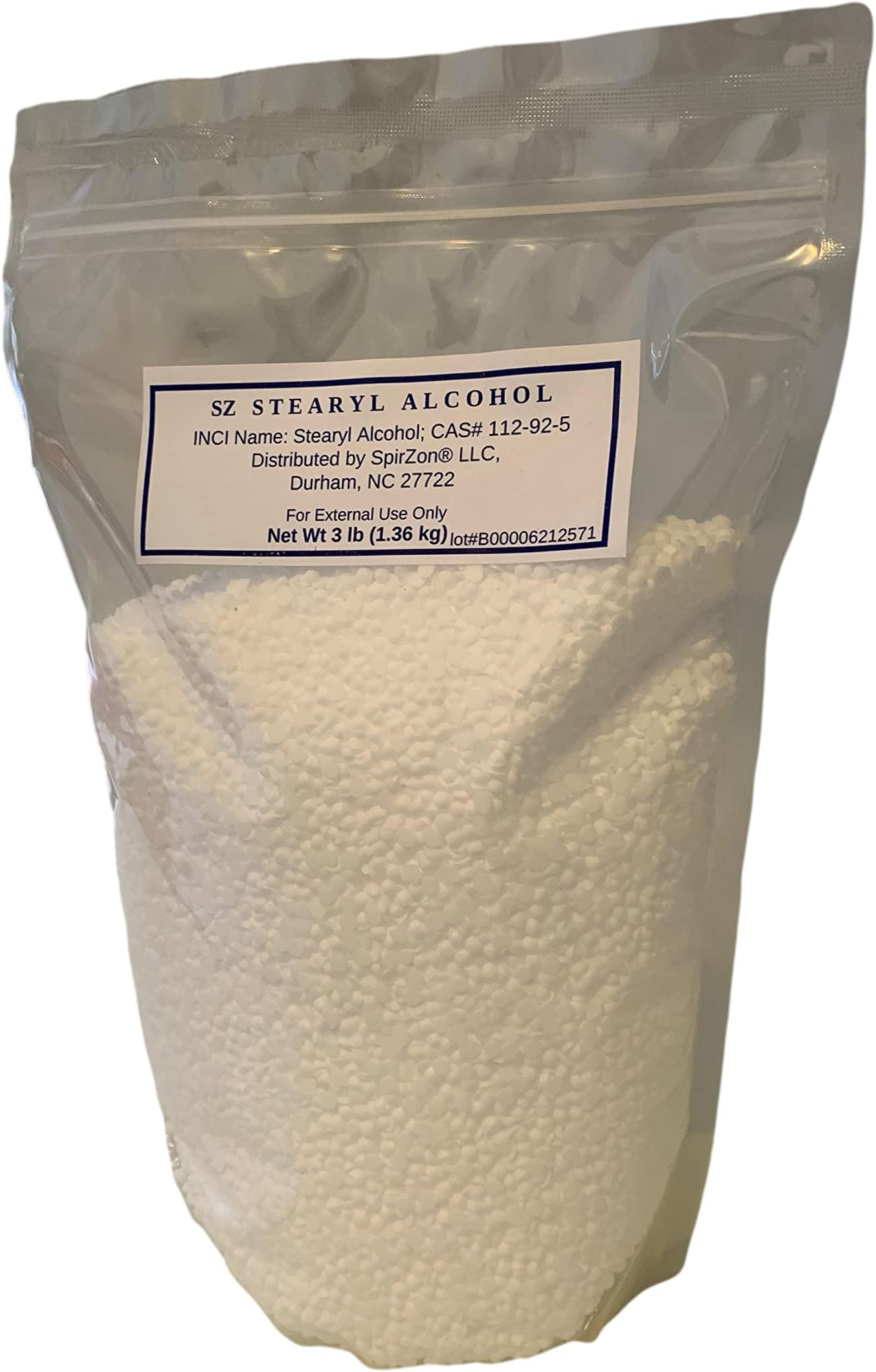 SZ Stearyl Alcohol 3 Lb. for DIY Cosmetics.