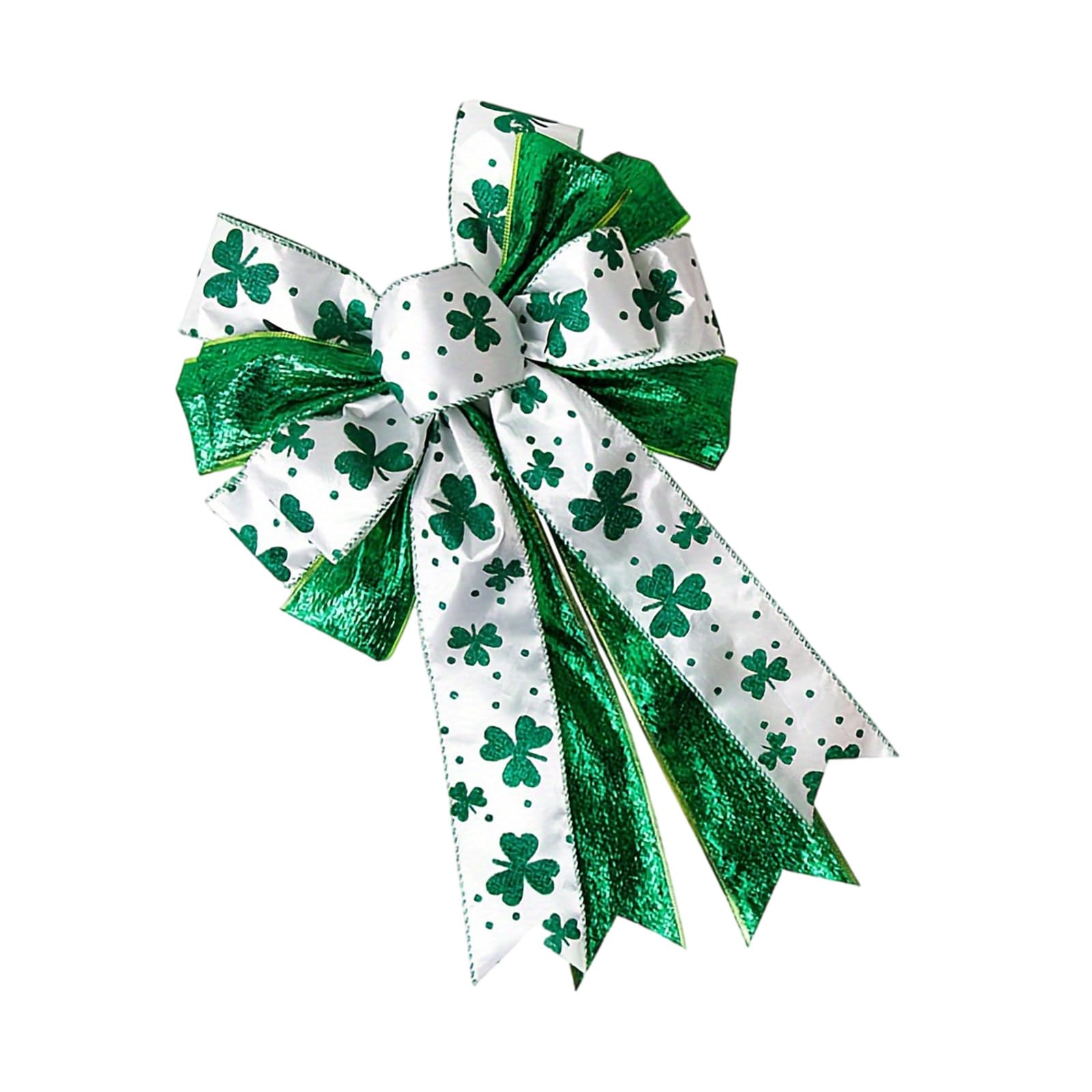 Buxuaaaa Irish Festival Bowknot Ornament Large Decorative Bowknot for Door Wreath Irish Festival Celebration Home Decoration Decoration