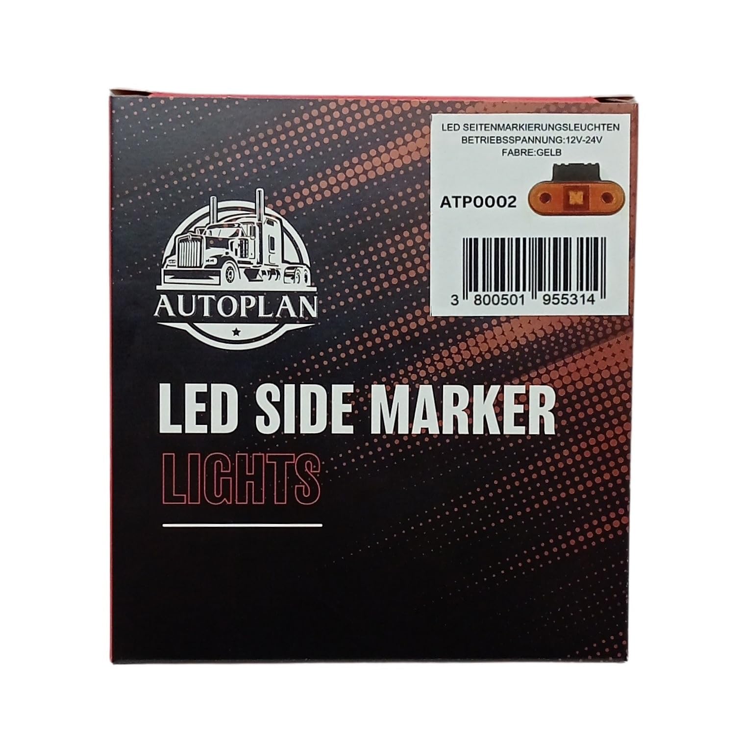 4 x LED Luces Lampara Lateral Marcador Indecator Luz Senalizacion Posicion para Camiones Remolque Amarillo 12V 24V
