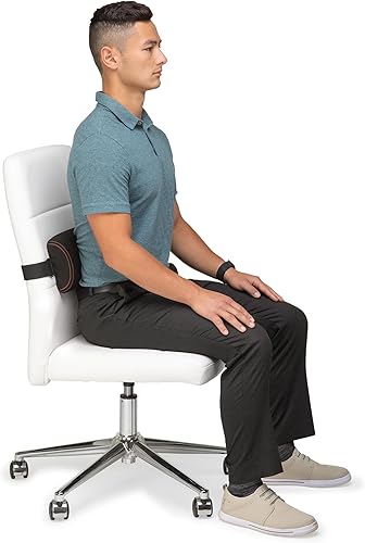 Miniatura 7 de OPTP The Original McKenzie Signature Slimline - Almohada de apoyo lumbar para silla de oficina y respaldo de asiento de automóvil, cojín de respaldo