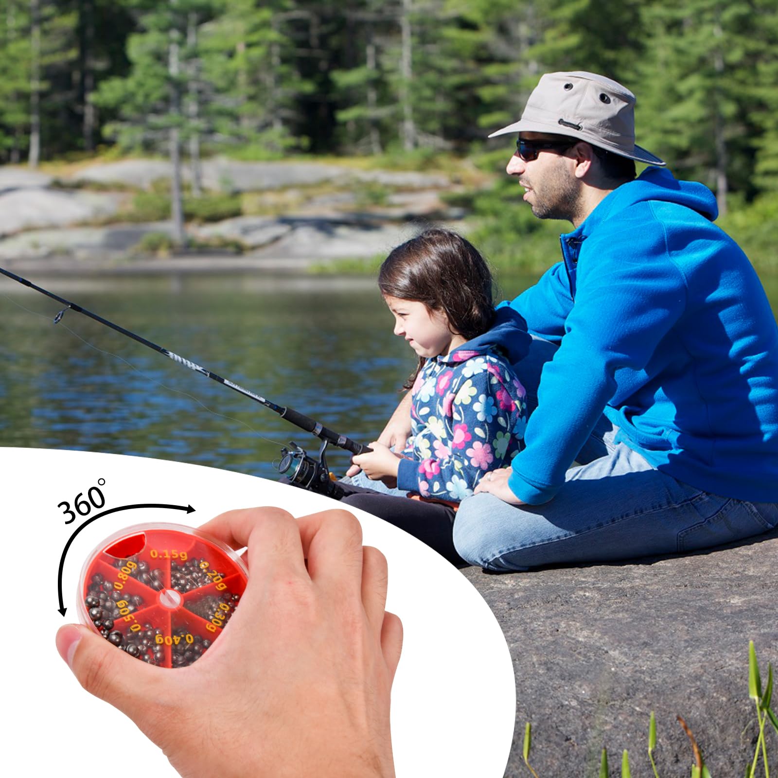 Set Piombi Da Pesca 179 Pezzi - 7 Misure Da 0,2g A 1,5g - Con Scatola Portatile - Foto 11