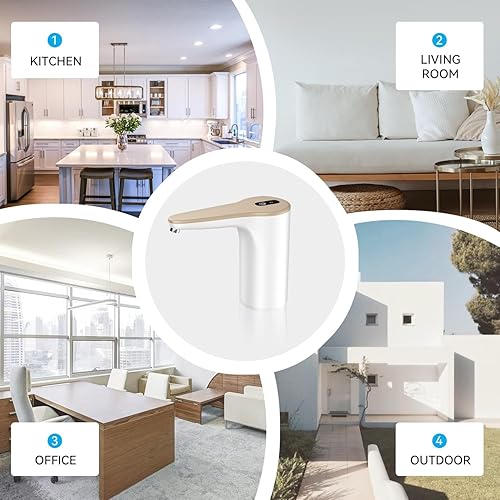 Miniatura 6 de VINMEN Bomba de botella de agua de 5 galones, dispensador de botellas de agua, bomba de agua para jarra de 5 galones, bomba automática de agua