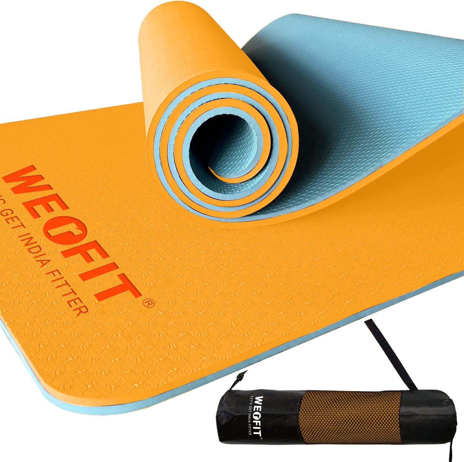 WErFIT TPE Yoga Mat with Carry Bag for men & women | Size: 2 X 6 Feet, Extra Thick 15mm, TPE Material | Exercise mat for Home Workout | Gym Mat for Fitness Pilates and Meditation, Anti Tear, Anti Slip-image-38