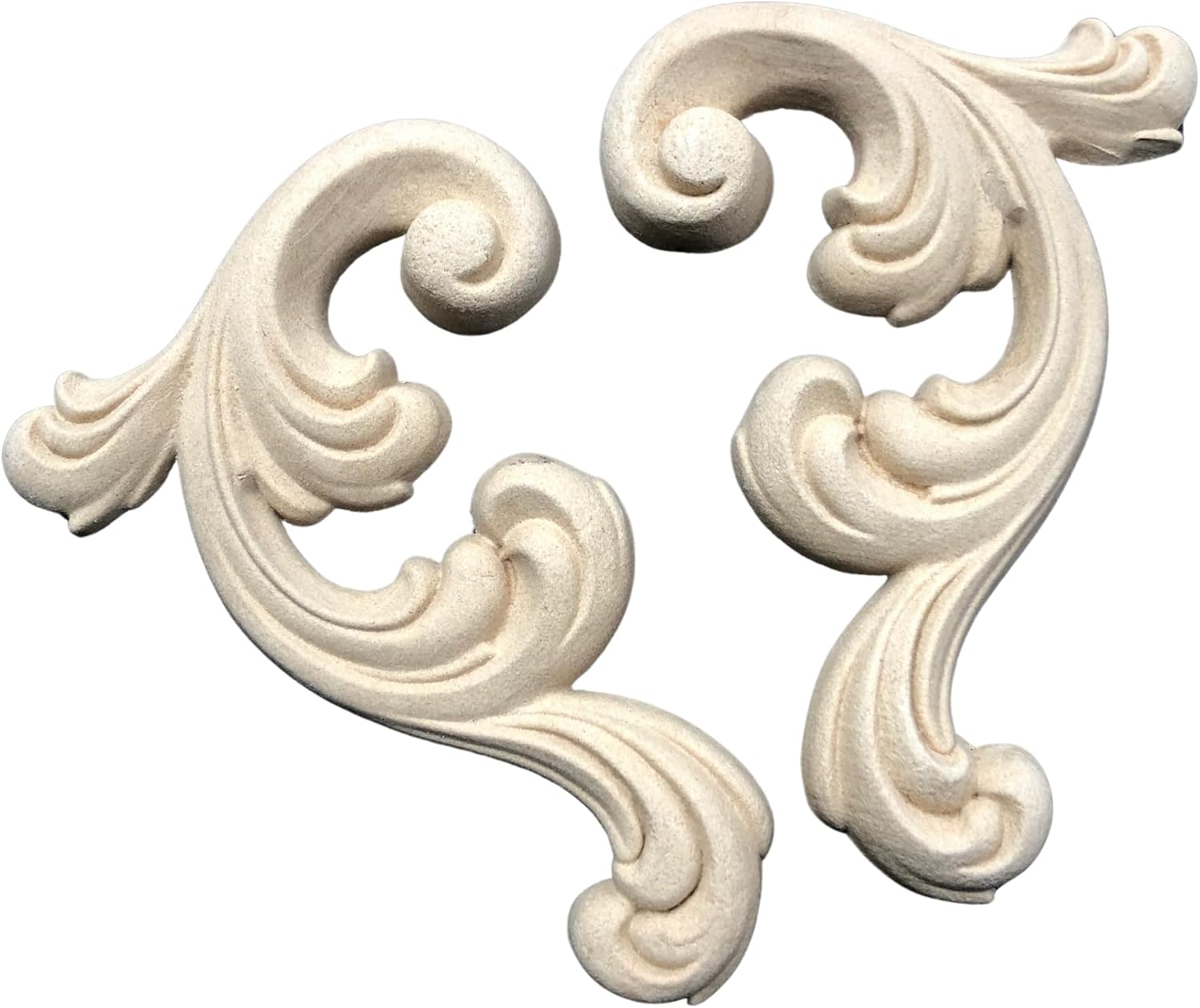WoodUbend WUB6030 Set of Scrolls Appliques - Heat Bendable & Flexible Wood Onlays 12.5x8cm - DIY Craft, Furniture & Home Decor - Easy to Apply & Paint - Versatile, Reusable & Durable Decals
