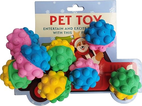 Miniatura 5 de Bola de espuma para gatos, bola de esponja para gato, juguete de pelota de fútbol para gatos (interesante bola suave abultada)