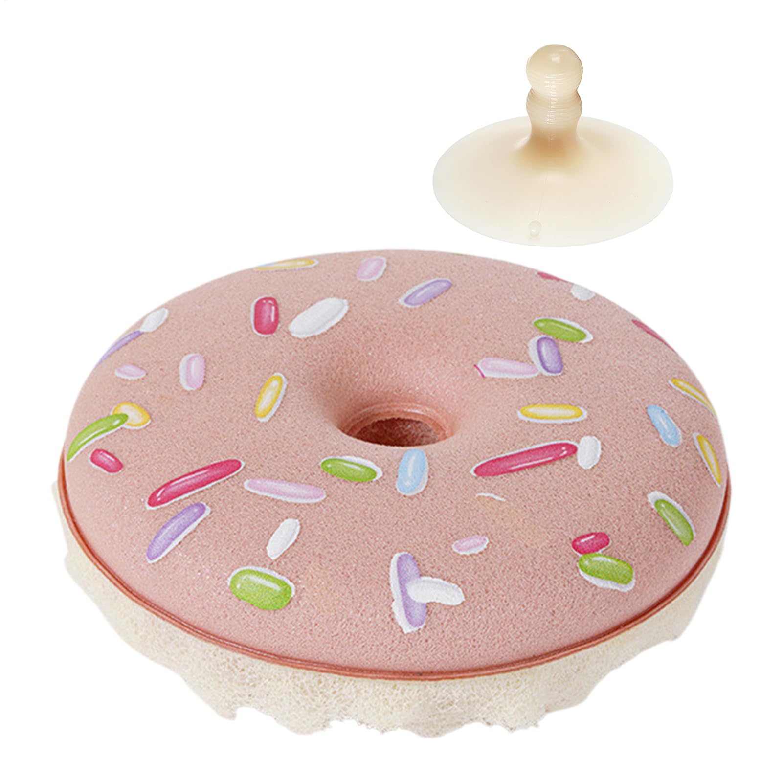 Donut - Multifuncional Reutilizable Accesorios para el Hogar,Ollas Sartenes Rascador de Limpieza Sin Araño,Adecuado para Ducha Lavabo Vajilla Encimeras Azulejos Y Fregadero