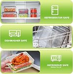 36 PCS Grands contenants de stockage des aliments avec lids hermétiques(18 Contenants avec 18 Lys) - BPA Ensemble de contenants de préparation de repas en plastique, de cuisine étanche et de garde-manger - avec étiquettes & Stylo(18 Pcs)