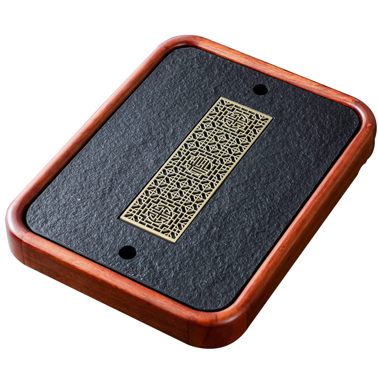 GTHTUHFD Kung Fu Tea Tray, Kung Fu Small Tea Tray Chinese 17 Inch Rectangle Reservoir Type With Stainless Steel Chassis