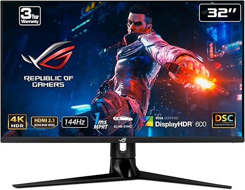 ASUS ROG Swift - Monitor para juegos 4K HDMI 2.1 HDR DSC de 38 pulgadas (PG38UQ) - UHD (3840 x 2160), 144Hz, 1ms, IPS rápido, compatible con G-SYNC,