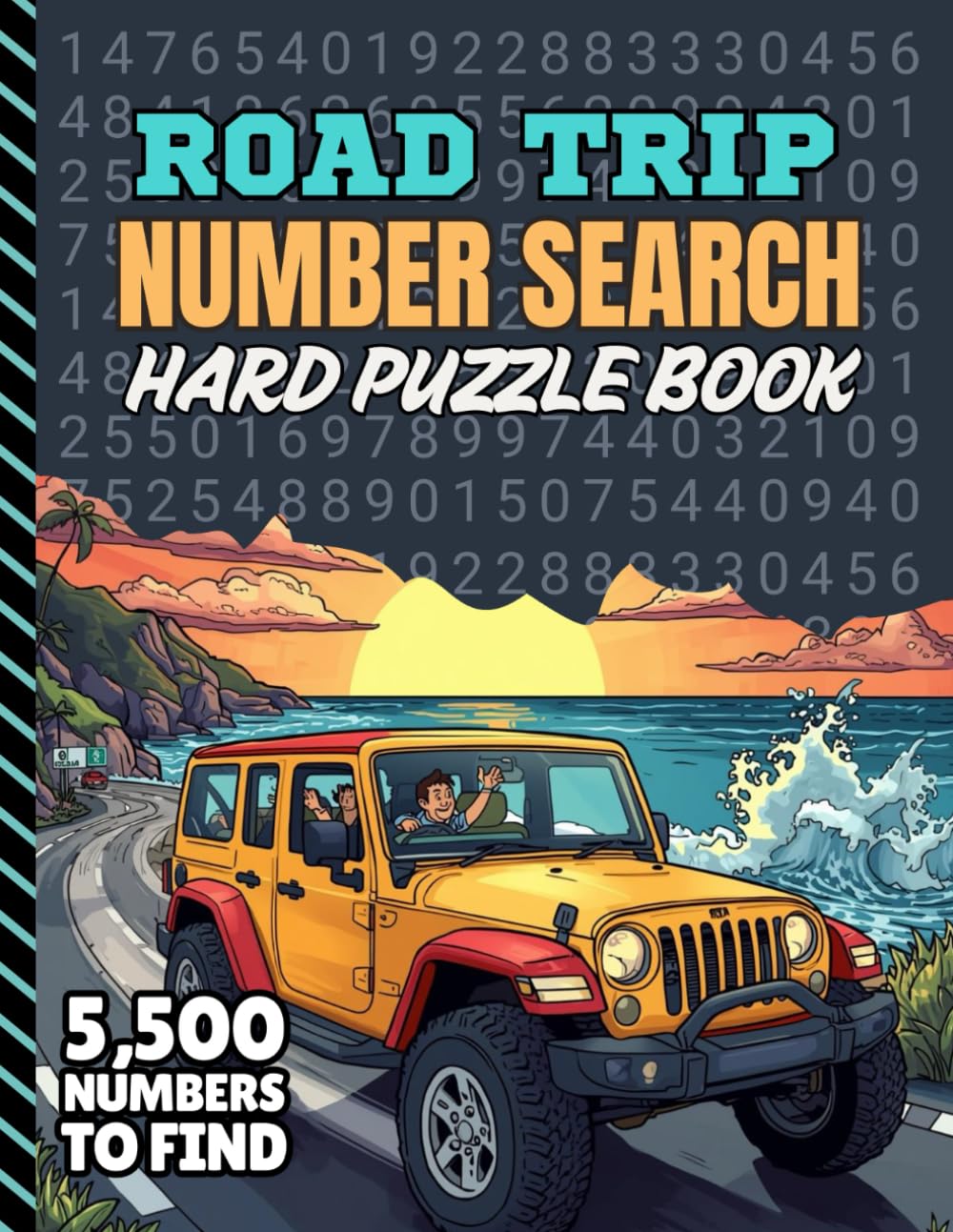 Road Trip Number Search: 5,500 Multi-Digit Hard Clues To Find | Travel Puzzle Book For Long Trips, Camping, and Extended Car Rides (Travel Activity Puzzle Books)