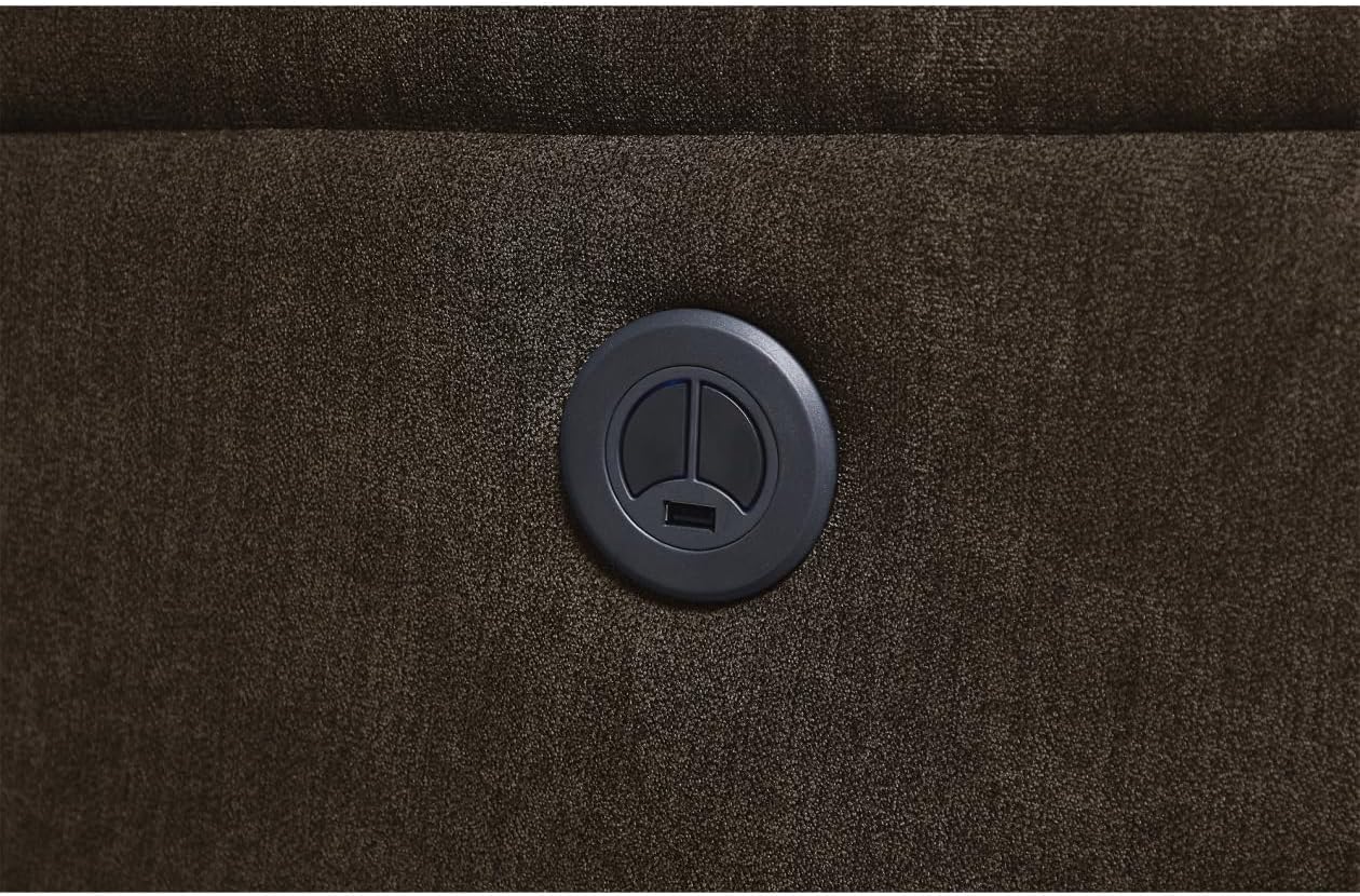 i-POOK Power Recliner Chair, Adjustable Single Recliner Sofa with USB Port and Lumbar Support, Ergonomic Lounge Chair with Thick Seat Cushion for Living Room Bedroom Small Spaces, Dark Brown