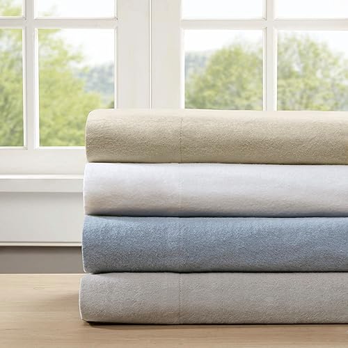 Miniatura 9 de Comfort Spaces - Juego de cama de franela de algodón cálido y transpirable con sábanas de bolsillo profundo y fundas de almohada, matrimonial,