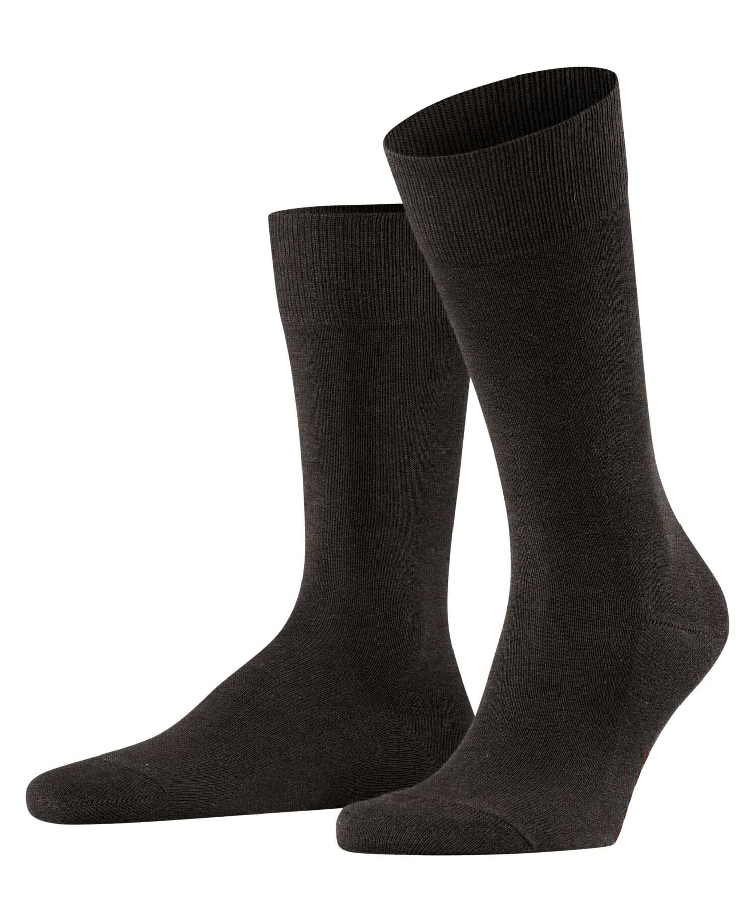 Falke Men's Brown Dark 5450 Family M So Sustainable Cotton Plain 1 Pair Socks, 5.5-8