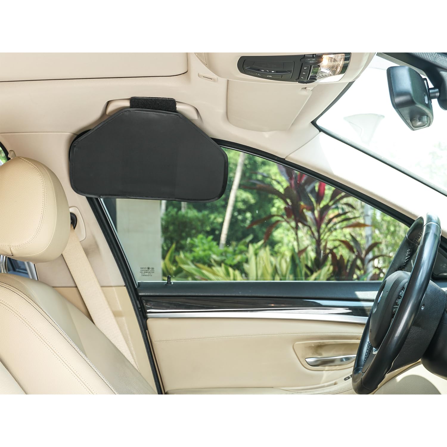 TFY Visera Solar para Ventana Lateral para manijas de Techo de Coche, Bloqueo Solar y Calor para Conductor o Pasajero, Reduce el deslumbramiento de la Ventana Lateral, fácil instalación y