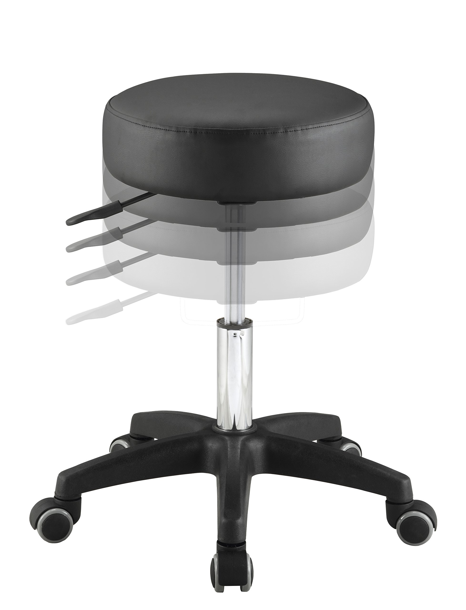 Master Massage - Taburete giratorio de oficina para spa clínico, hidrolica, hidrolica, color negro 7