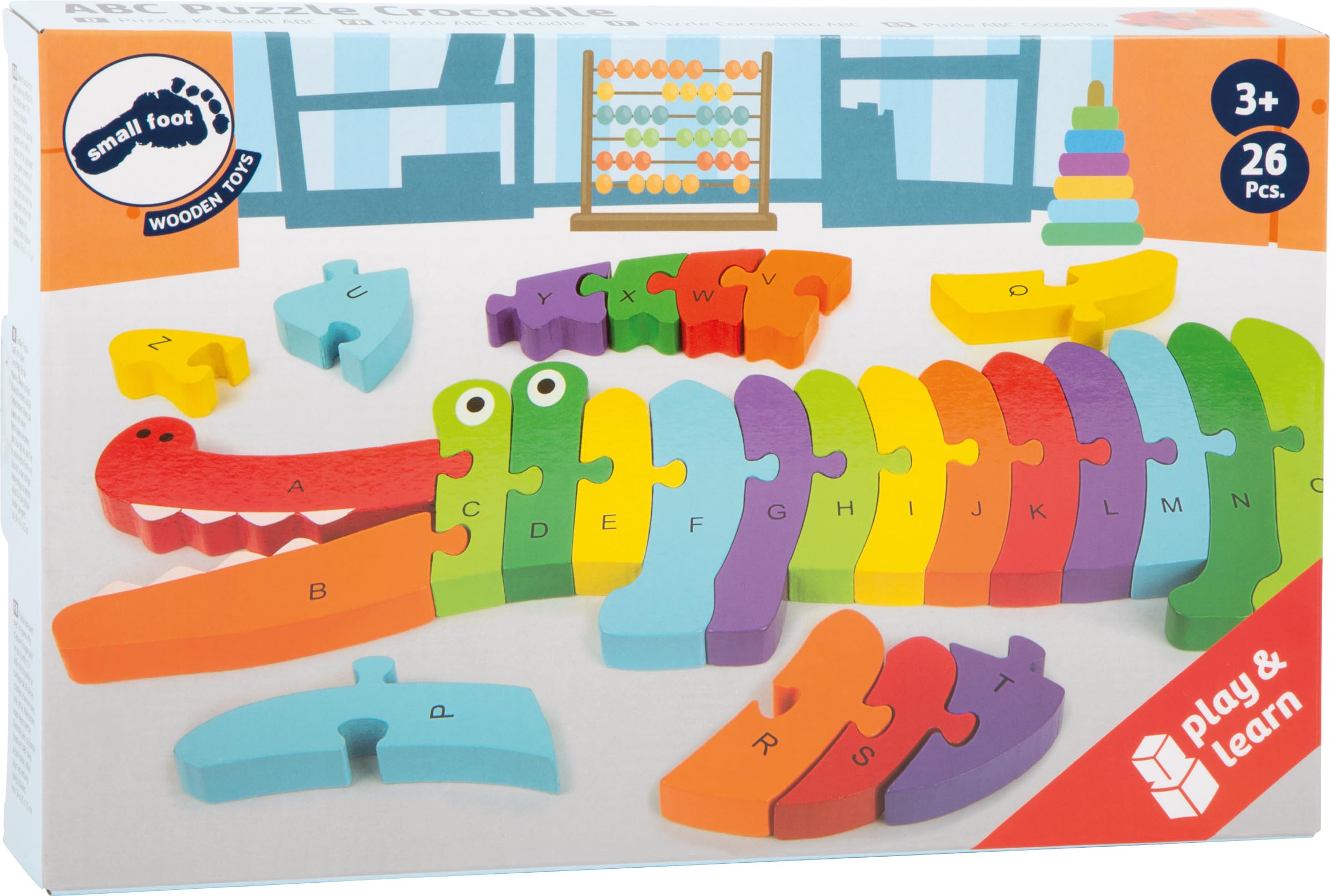 Legler Setzpuzzle ABC – Lernpuzzle Aus Holz, 22x32 Cm, Für Kinder