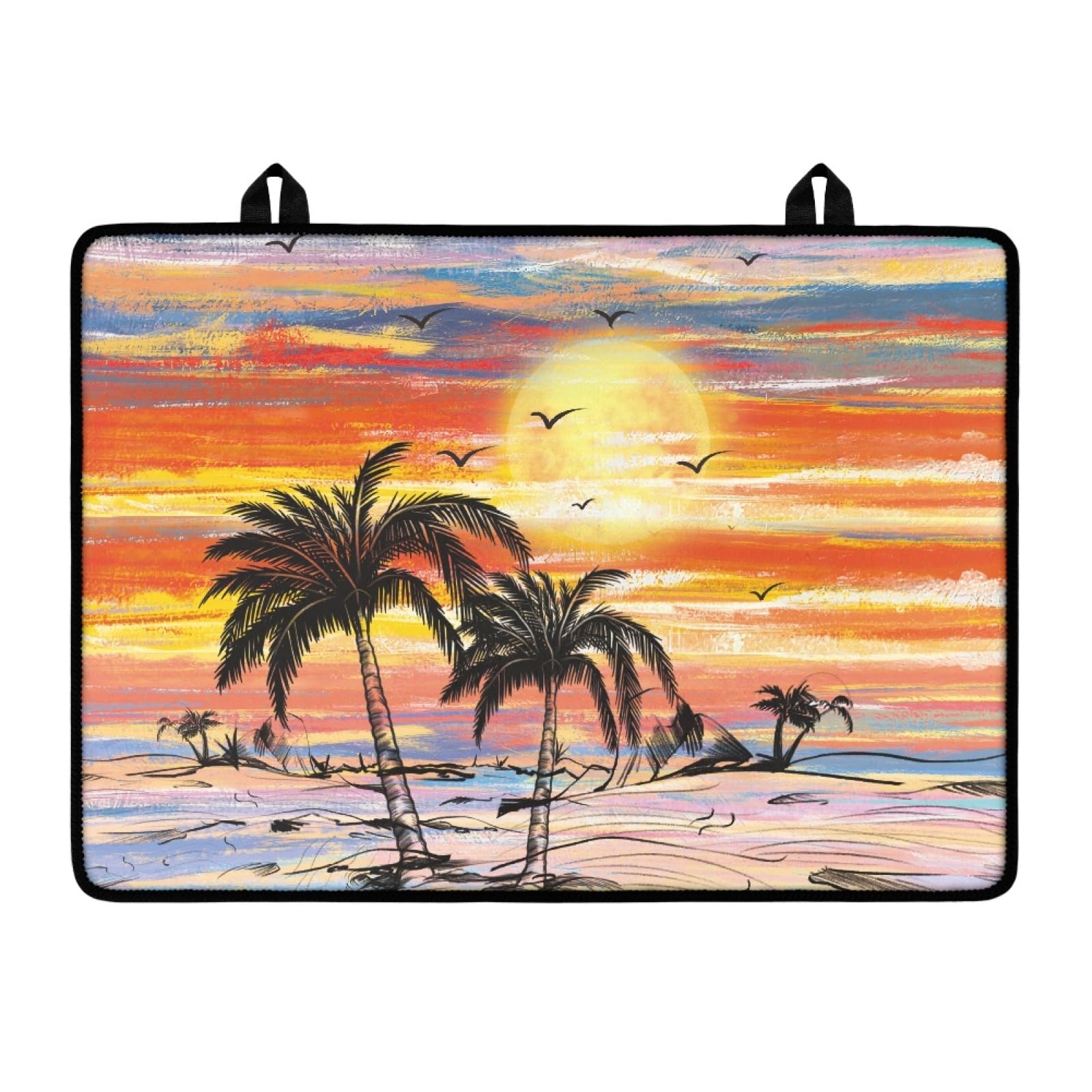 Sunset Palm Tree Stove Top Covers,Stove Top Covers for Electric,Multipurpose Glass Top Cover Protector,Flat Top Oven Cover Mat,Heat Resistant Stove Top Cover for Glass Top,29.18"x20.96"