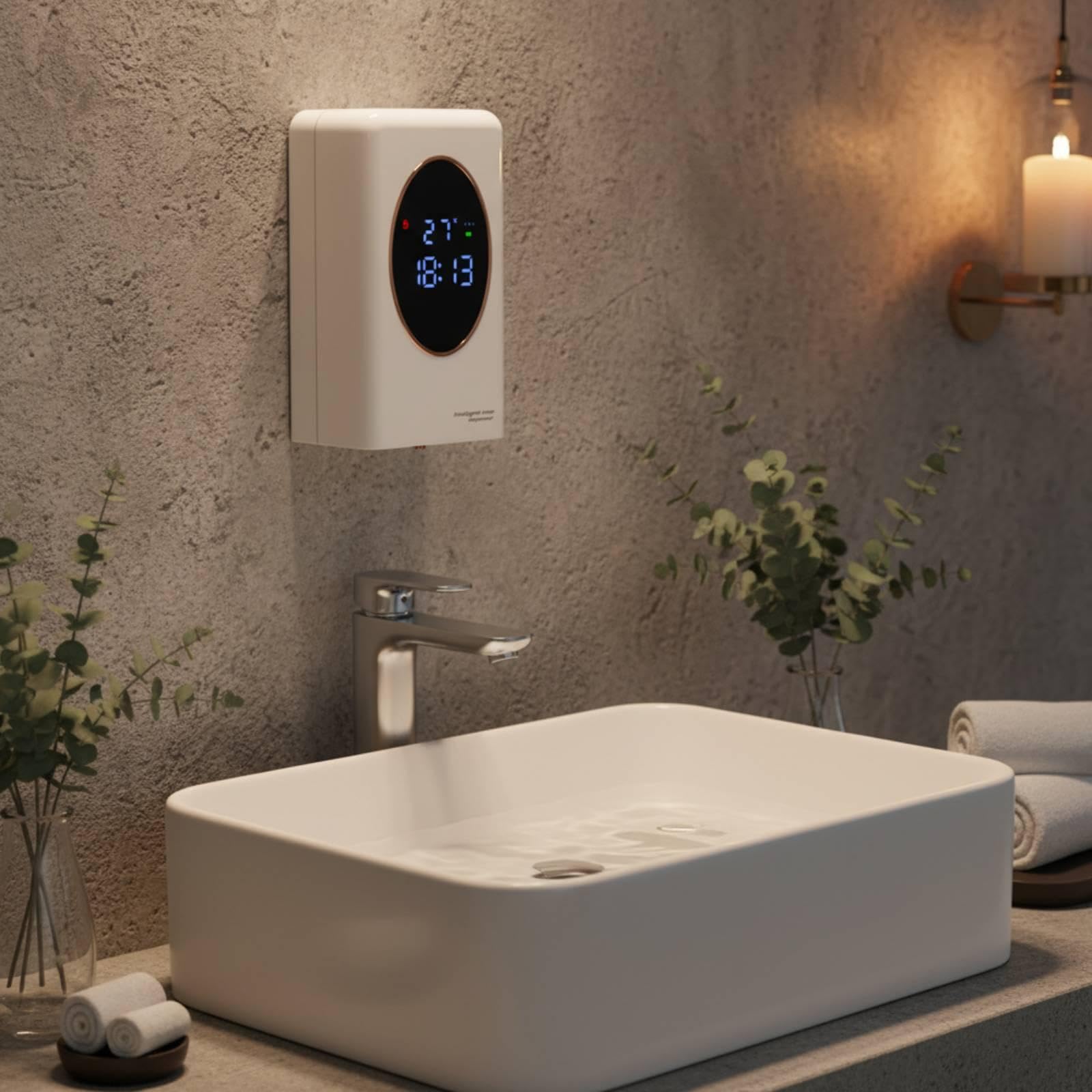 Dispensador Automático de Jabón con Depósito de 480 Ml, de Movimiento Infrarrojo, Montaje en Pared, PP, Ideal para Hogares, Baños Y Cocinas, Blanco, Individual
