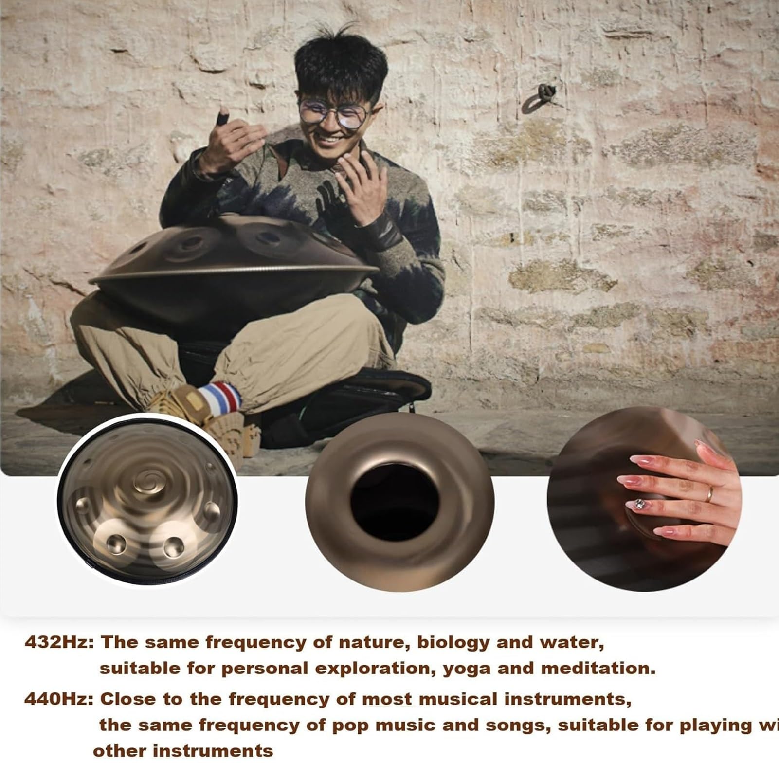 Amazon.co.jp: 9/10/12 ノート スチール ハンド ドラム、440hz/432HZ