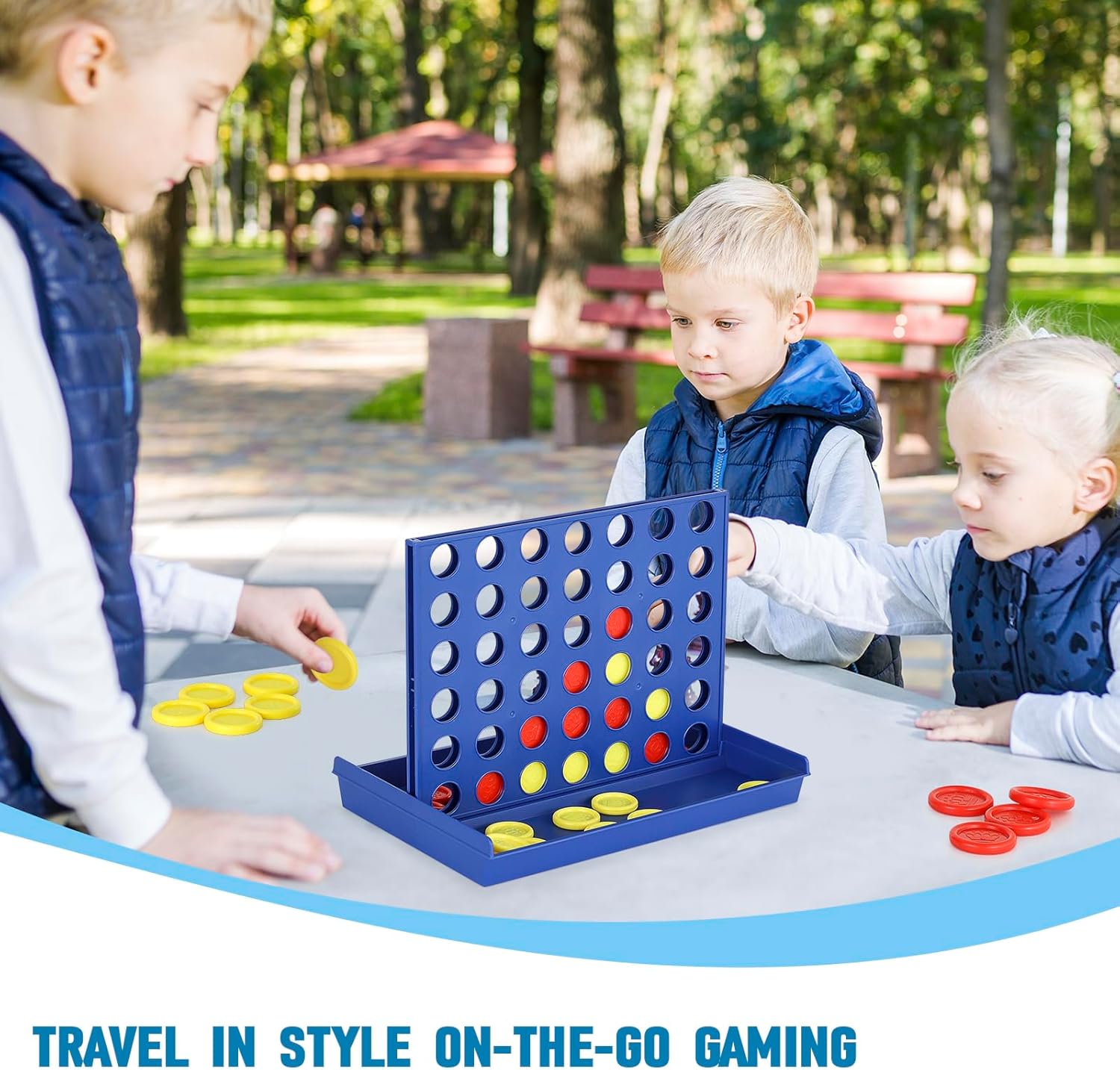 Pedolini 4 in a Row Connect Game Travel Board Game (Medium) 9.4 inch x 6.8 inch