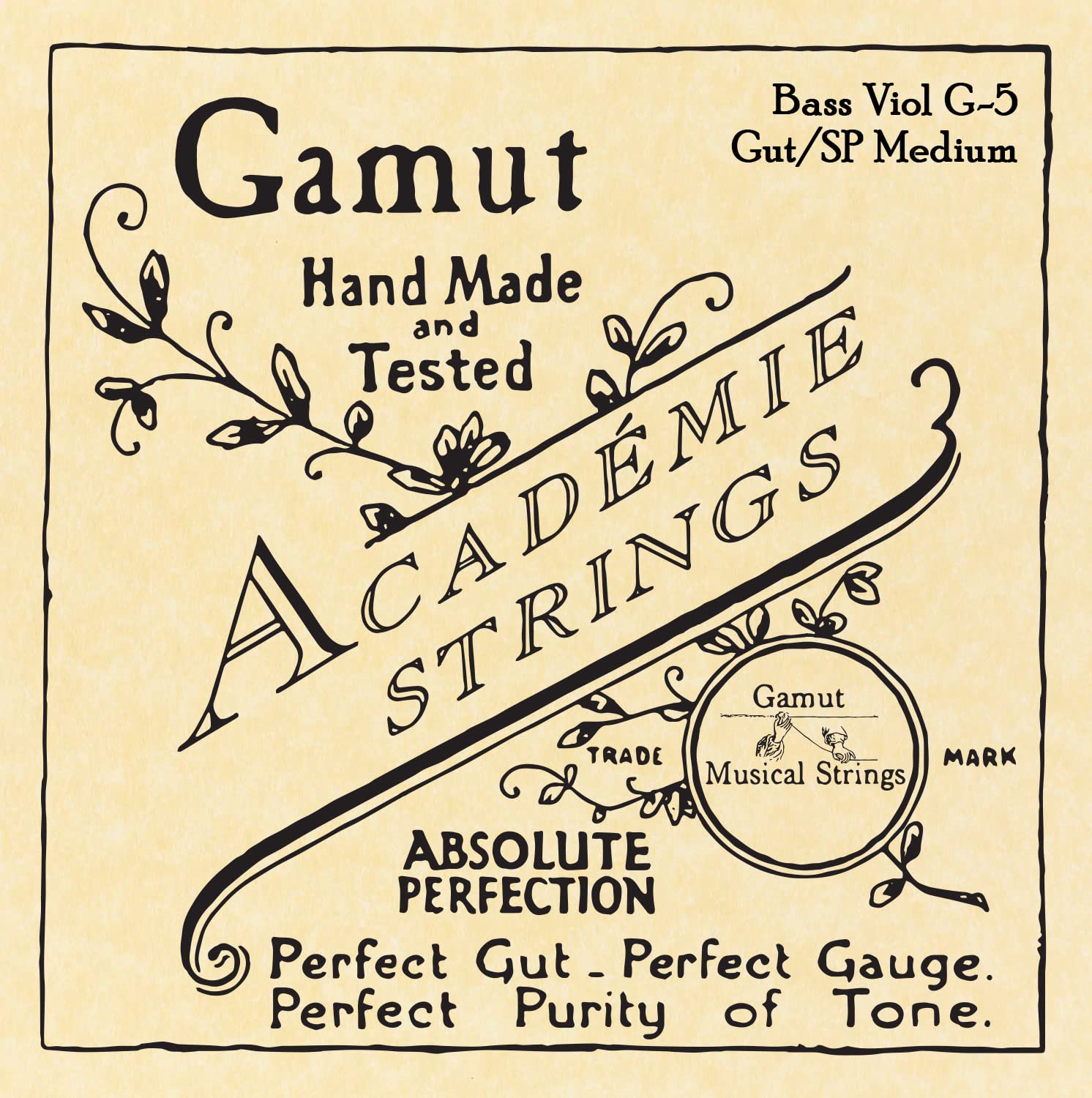 Academie Bass Viol G-5 Gut/silverplate Medium