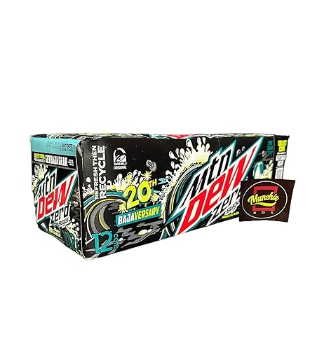 Mtn Dew Baja Blast Tropical Lime -Munchie Box Reserve (Cero azúcar, paquete de (12) latas de 12 onzas)