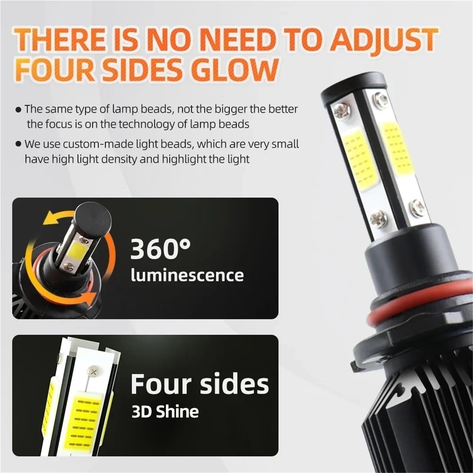 Clip de Montage de Phare Voiture Ampoule H7 H11 140000 lm, H1 H4 H8 H9 9005 HB3 9006 HB4, compatible avec phares de voiture, feux antibrouillard 6000 K, 12 V, 6000 K Support de Phare(8000K White Blue,