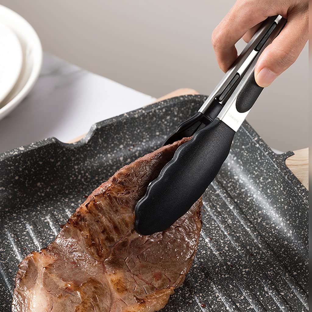 Pinzas de Silicona para cocinar ensaladas, Cocina, Servir, Acero Inoxidable, Barbacoa, Parrilla, Bloqueo de Alimentos, freír