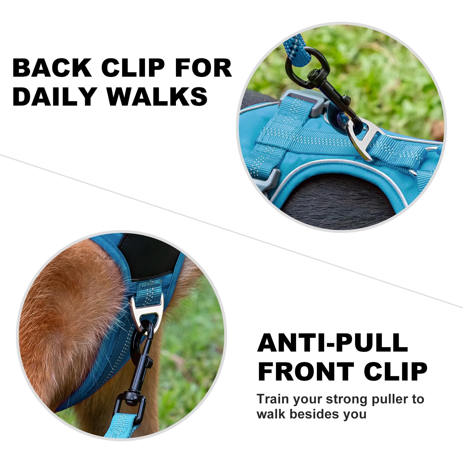 Plutus Pet No Pull Dog Harness, Release at Neck, Soft Padded, Reflective Adjustable Dog Vest Harness for Small Medium - Image 3