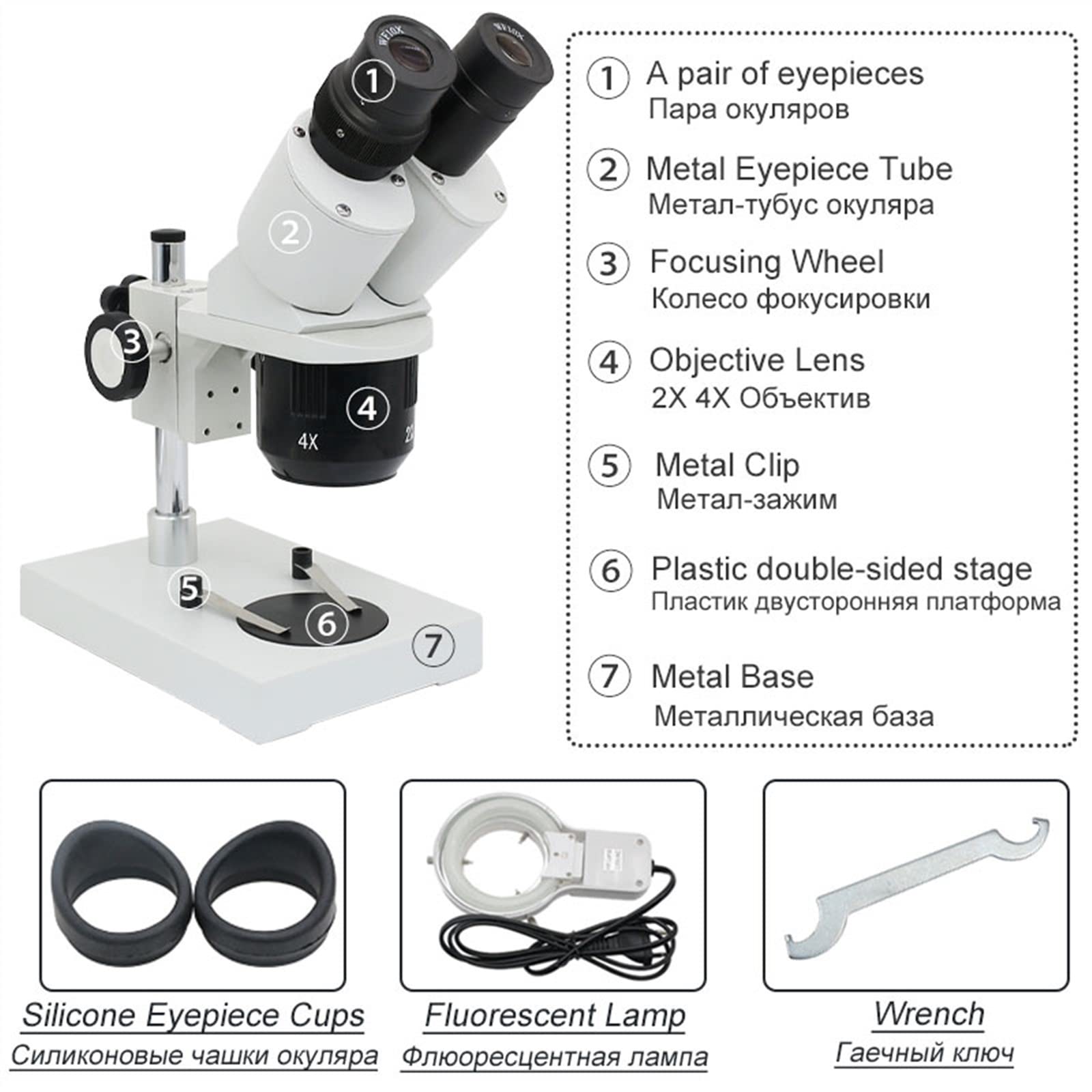 20X 40X Illuminato Industriale Stereo Microscopio Saldatura Riparazione Strumento per la Riparazione Dell'orologio Del Telefono Mobile Orologio Riparazione PCB Ispe