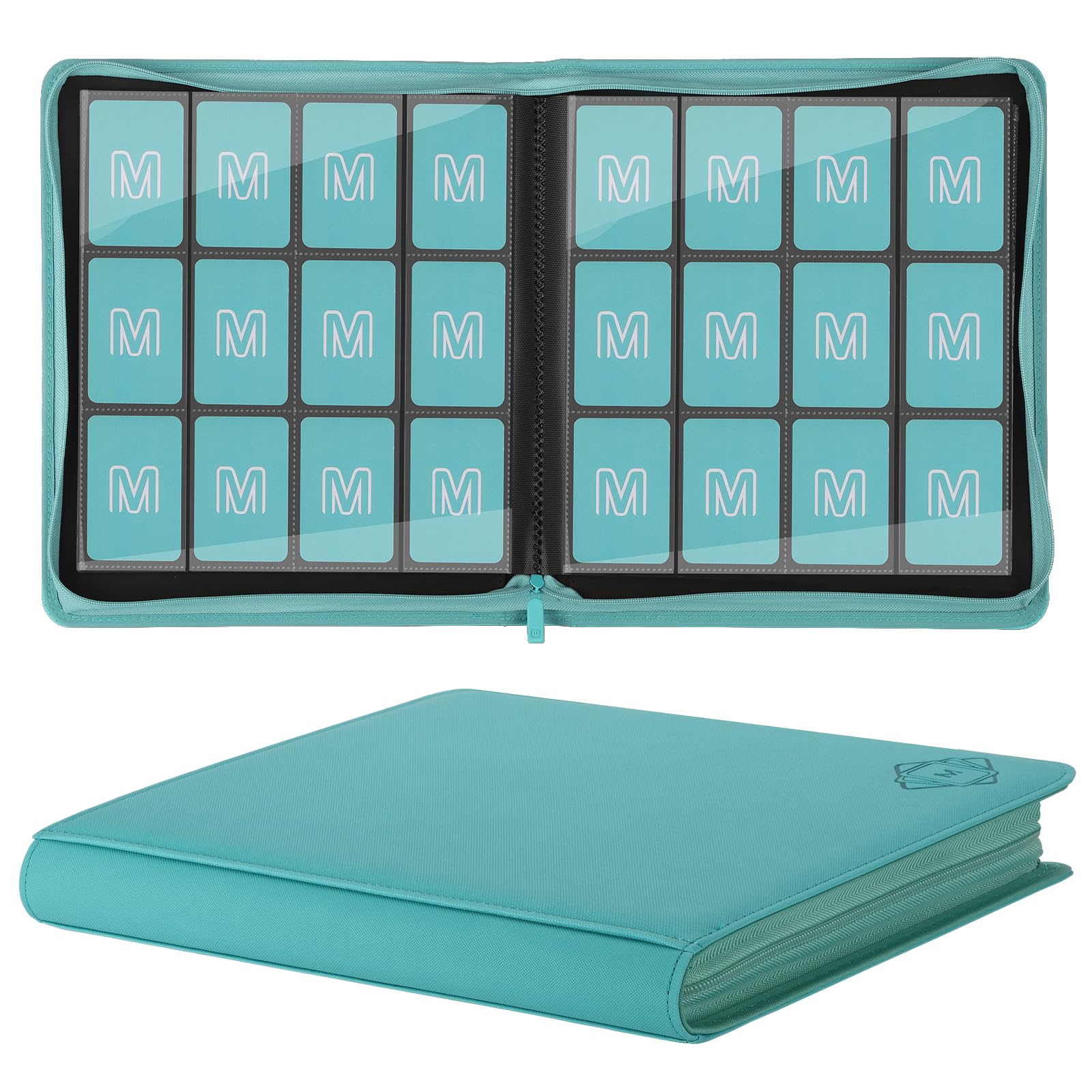 trading card binder 12 pocket Premium for 720 Pockets Card Binder 12 Cyan Color:Matte Grey LCGs Reviewers Consistently highlight the Best way to sell