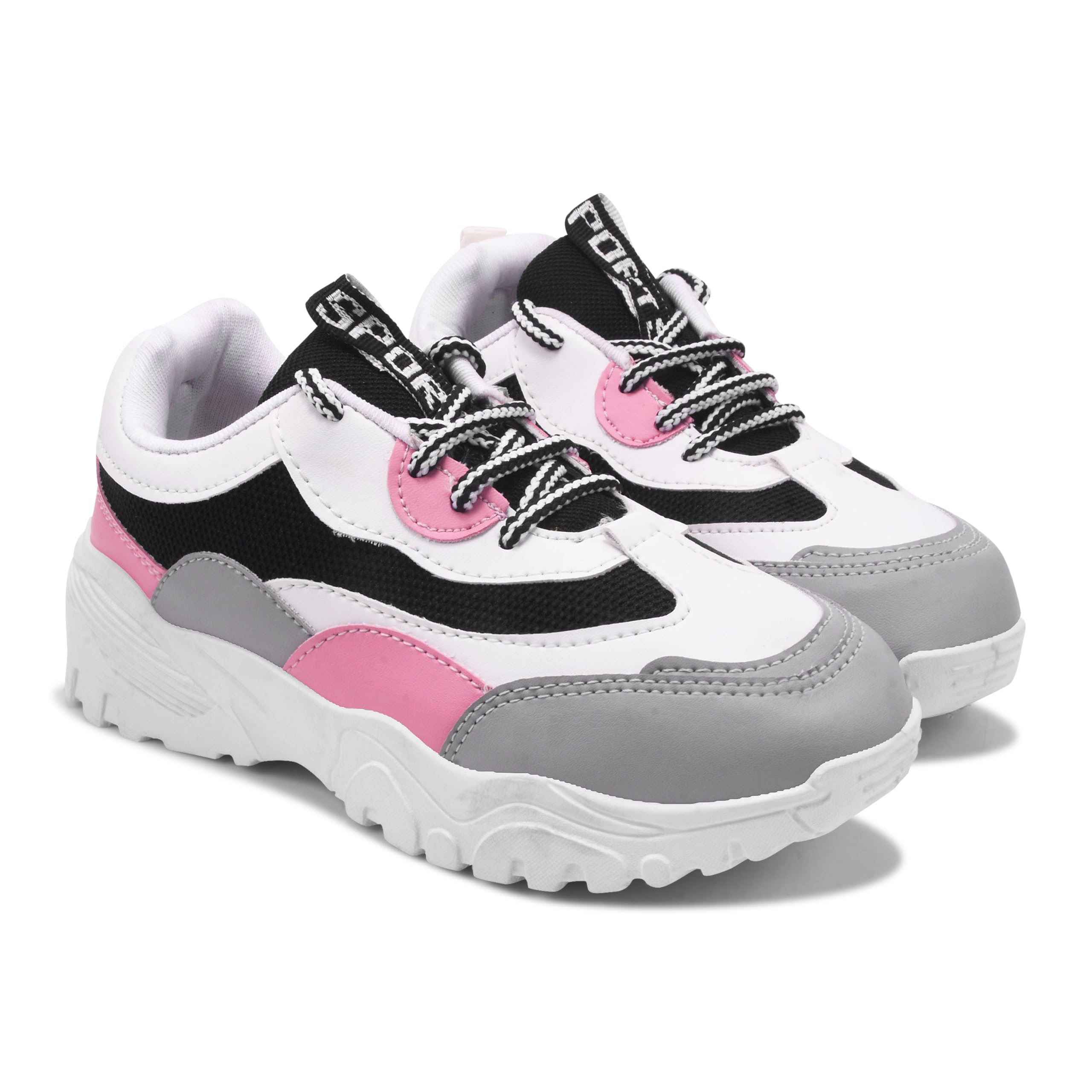 Women's Chunky Sneakers - Mesh Upper Thick Rubber Sole Sporty Lace-Up Lightweight Sporty Casual Shoes-image-20