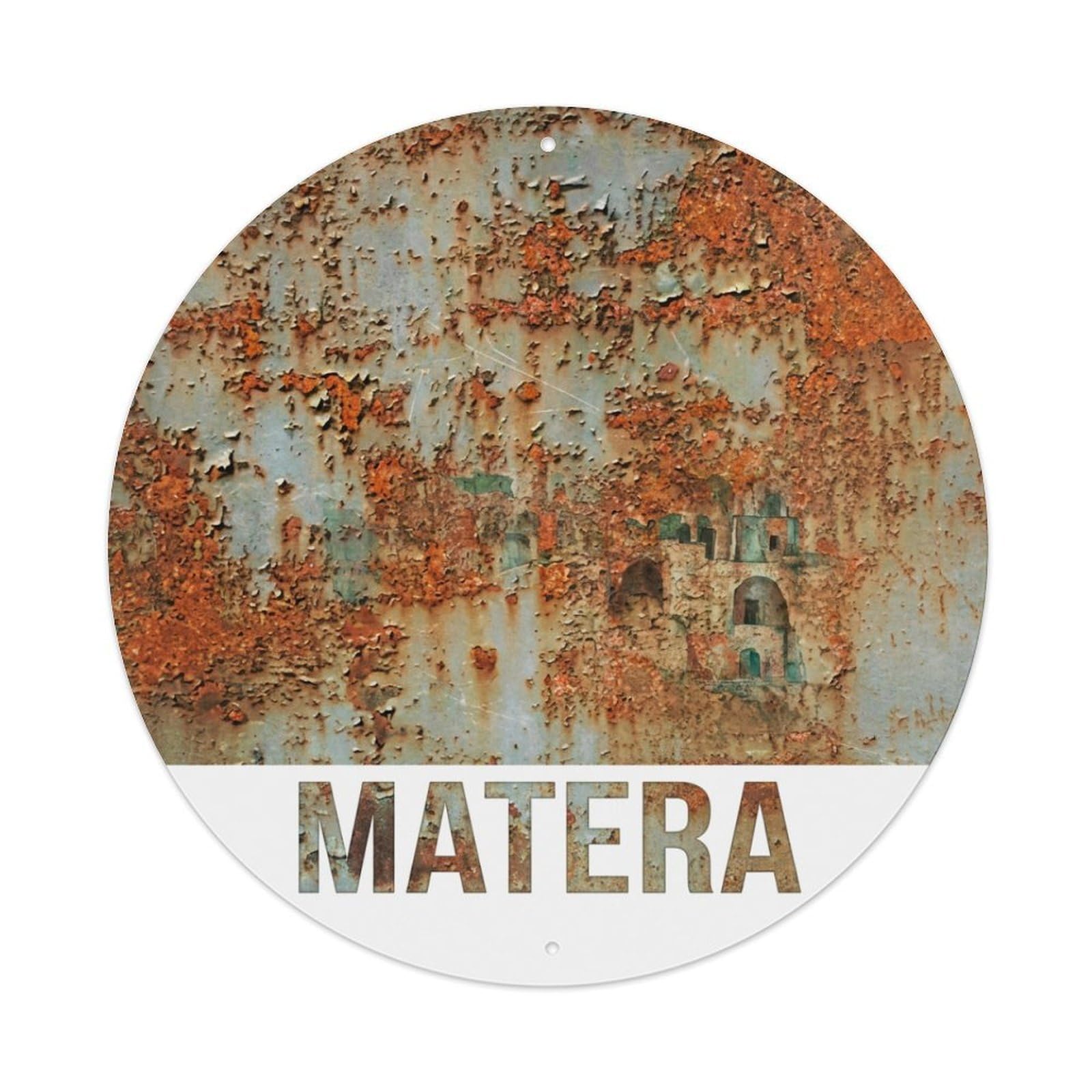 Galvaxio Style Italy Retro Travel Matera Metal Tin Sign