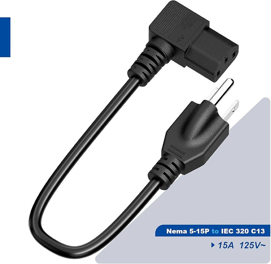 Amazon.co.jp: 1フィート NEMA 5-15P - ライトアングル IEC C13 SJT