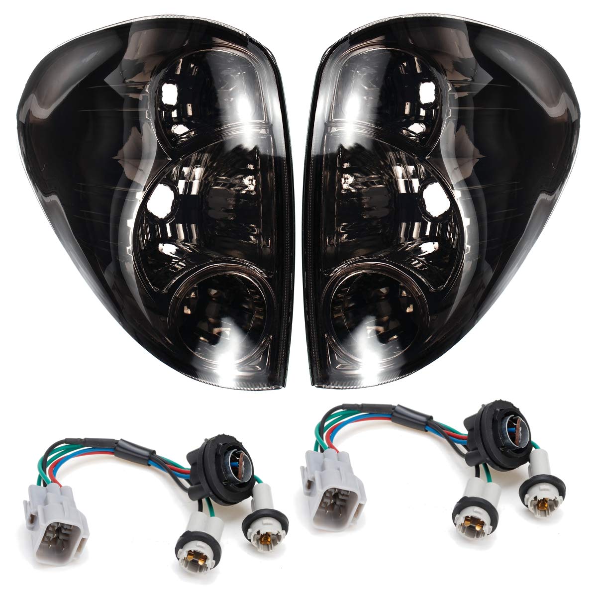 YONGYAO Luce Posteriore Freno Posteriore Sinistra/Destra Auto con Cablaggio Fumo Nero per Mitsubishi L200 2005-2016 - Sinistra