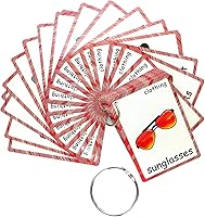 Vista 10 de SANTSUN Juego de tarjetas didácticas para niños, tarjetas didácticas de aprendizaje con imágenes y palabras, partes del cuerpo, perforadas con Body