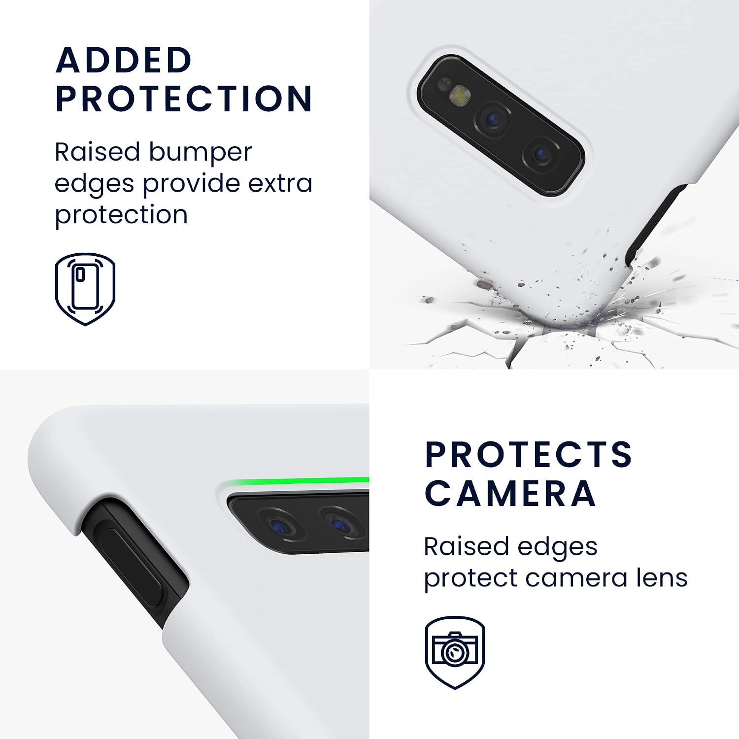 kwmobile Case Compatible with Samsung Galaxy S10e Case - TPU Silicone Phone Cover with Soft Finish - White Matte