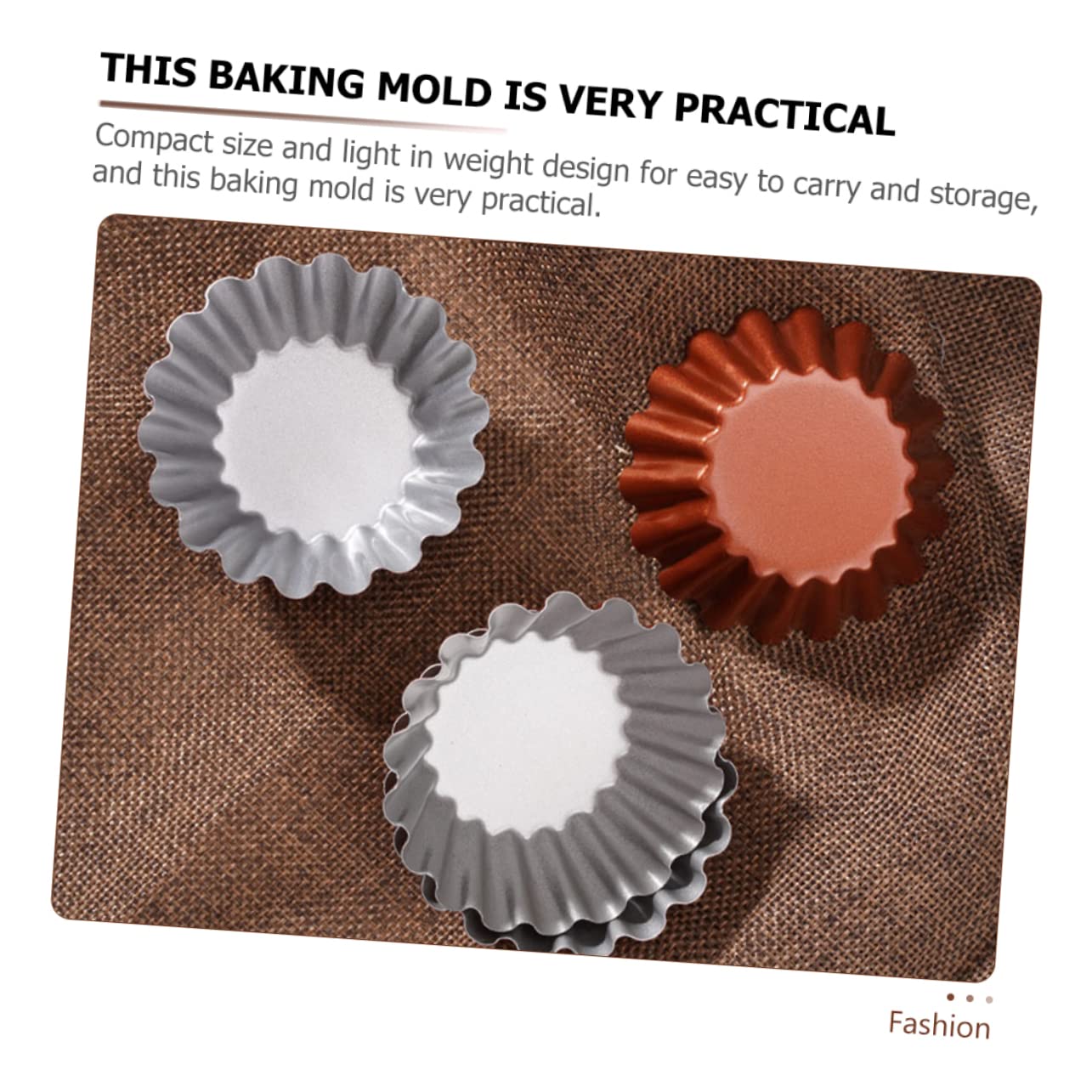 Cabilock 4 Juegos Molde Redondo Para Tarta De Huevo Taza De Muffin De Tarta Molde Para Tarta De Huevo Conveniente Molde De Budín - Moldes Para Tarta Brown Acero De Alto Carbono 6 Piezas * 4