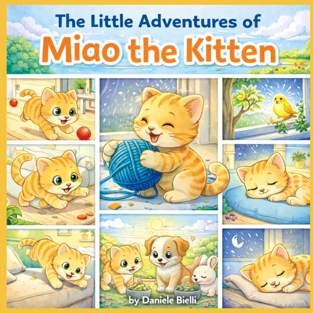 Miao the Kitten: A Cute Story & Coloring Book for Kids Ages 2–8 (Fun and Easy Coloring + Short Stories) (Little Adventures to Color)