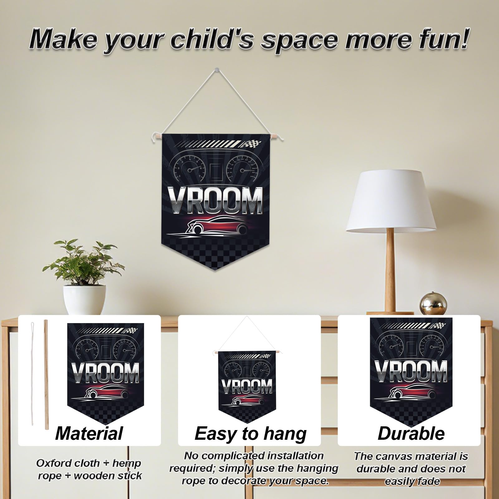 Racing Car Themed Boys Room Decor - Image 3