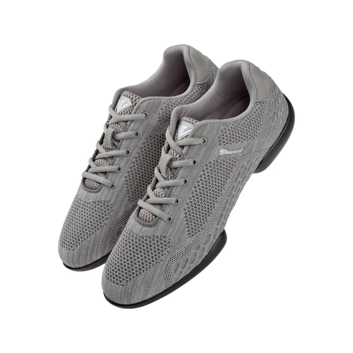 Diamant Unisex Split-Sole Dance Sneakers Tune Light Gray - Mesh Hellgrau - Geteilte Sohle - Einlegesohle herausnehmbar