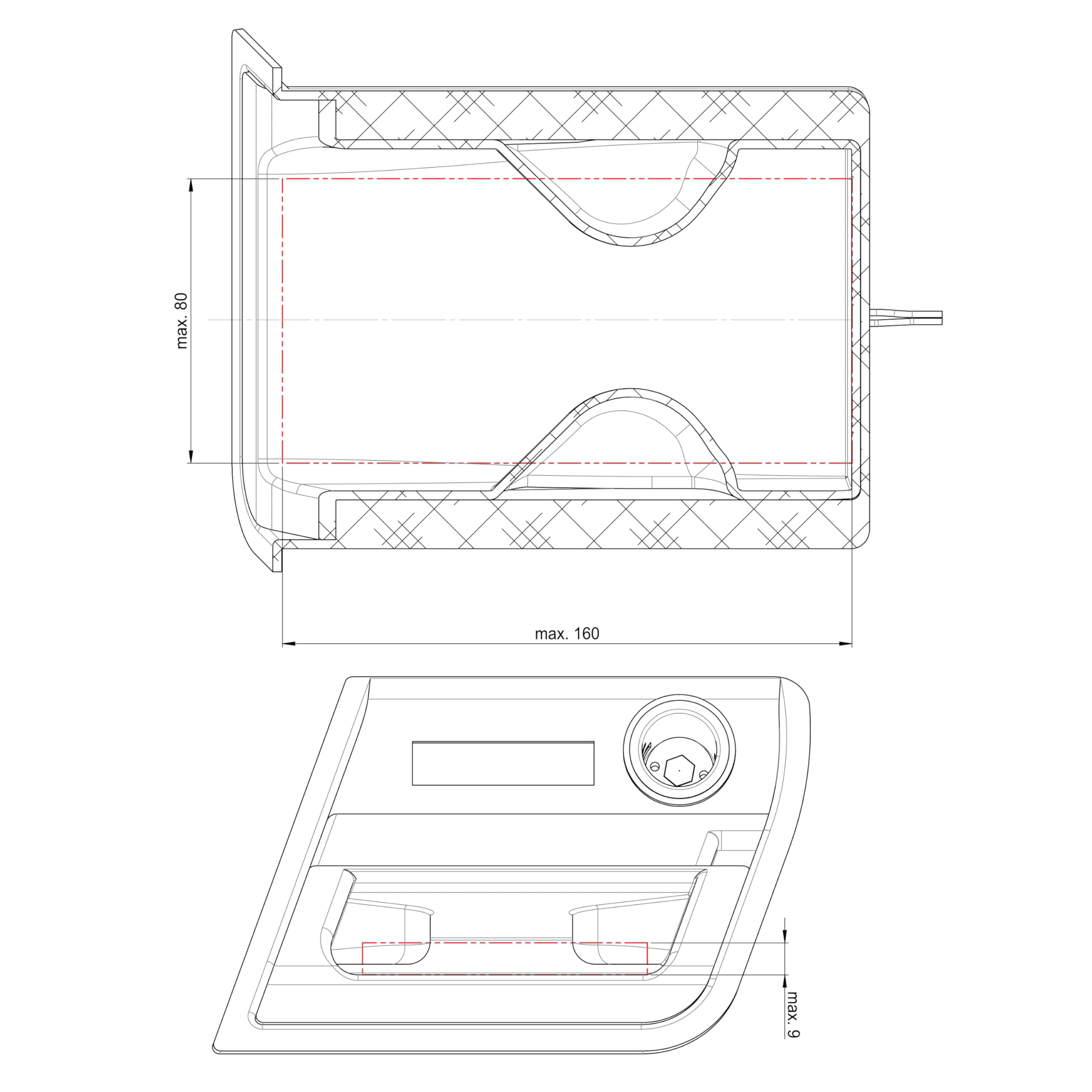 INBAY 15W Handyhalterung Auto Ablagefach Induktiv/Kabellos passend für VW T6.1 Caravelle, Multivan, California, Kastenwagen, Kombi (7HC) - Autohalterung Zubehör Innenraum - Qi