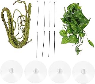 BESTOYARD 3 Conjuntos De Videiras Para Paisagismo De Animais De Estimação Videiras Falsas Para Répteis Répteis Videiras Falsas Répteis Planta Falsa Habitat De Répteis Plantas Gecko Videiras