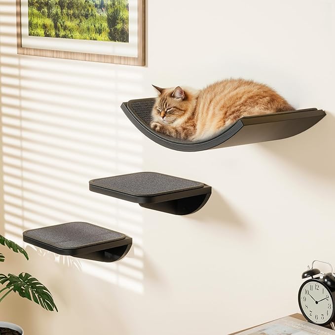 PELUOMOZ Cat Wall Shelves for Large Cats