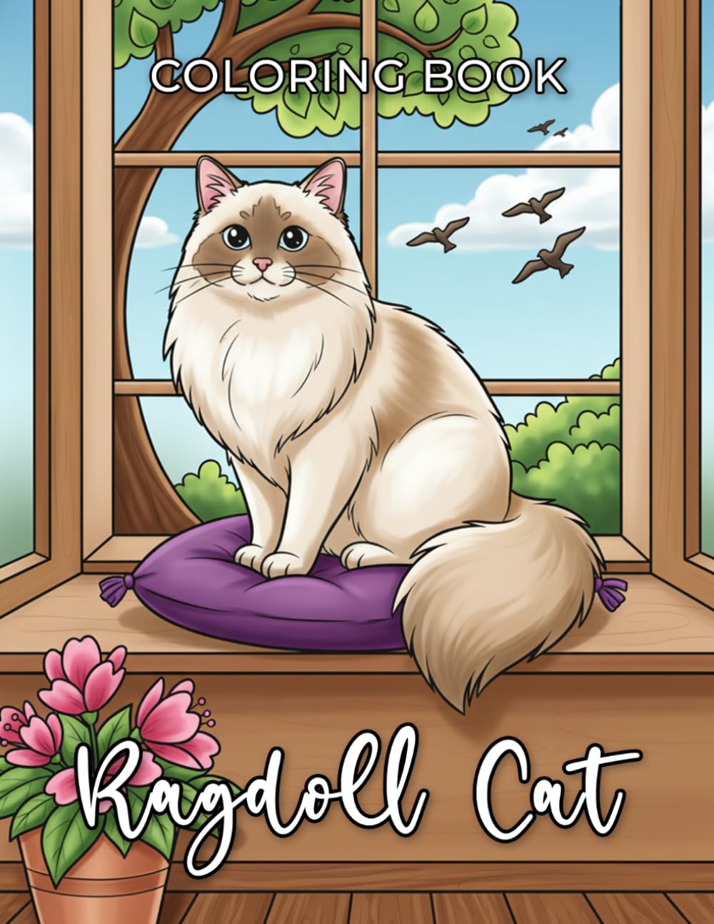 Ragdoll Cat Coloring Book: Fluffy Feline Serenity Featuring Elegant Ragdoll Cats and Kittens