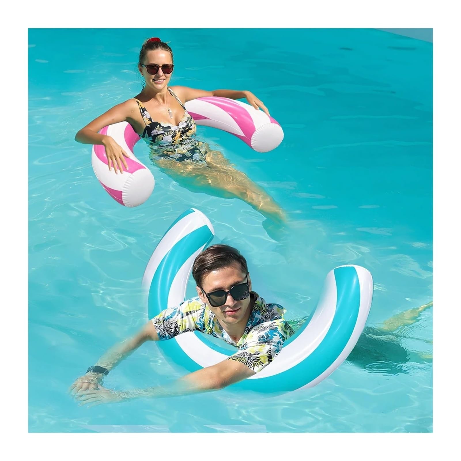 Poolnudel Hohl Schwimmnudel 1 PC U-förmiger aufblasbarer Auftriebsstab | PVC-Material, Schwimmen, Wassersportzubehör